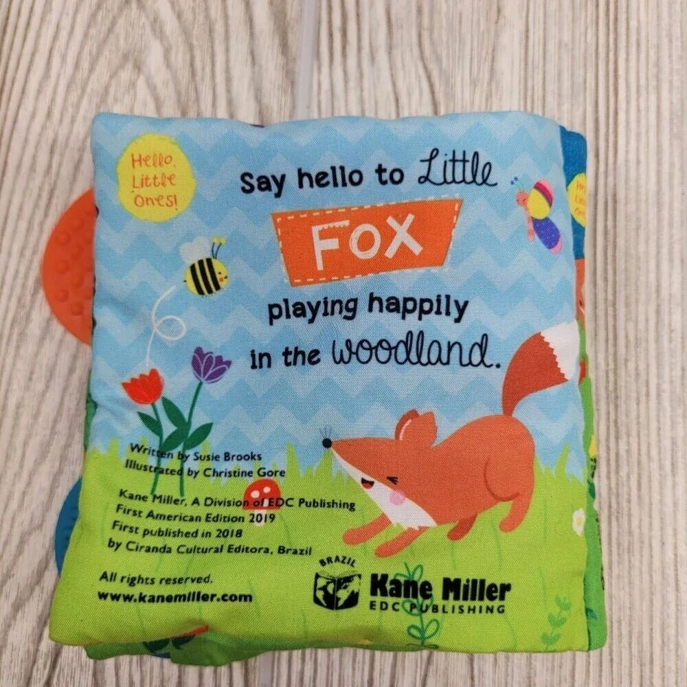 Kane Miller Soft Book Baby Multicolor Fox Owl Rattle Teether Set of 2